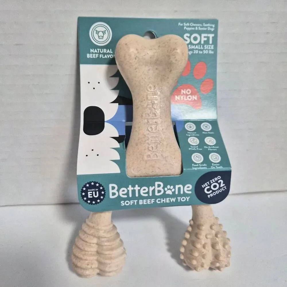 NIB 6pk BetterBone Small Size Soft Beef Flavor Chews Treats Toy